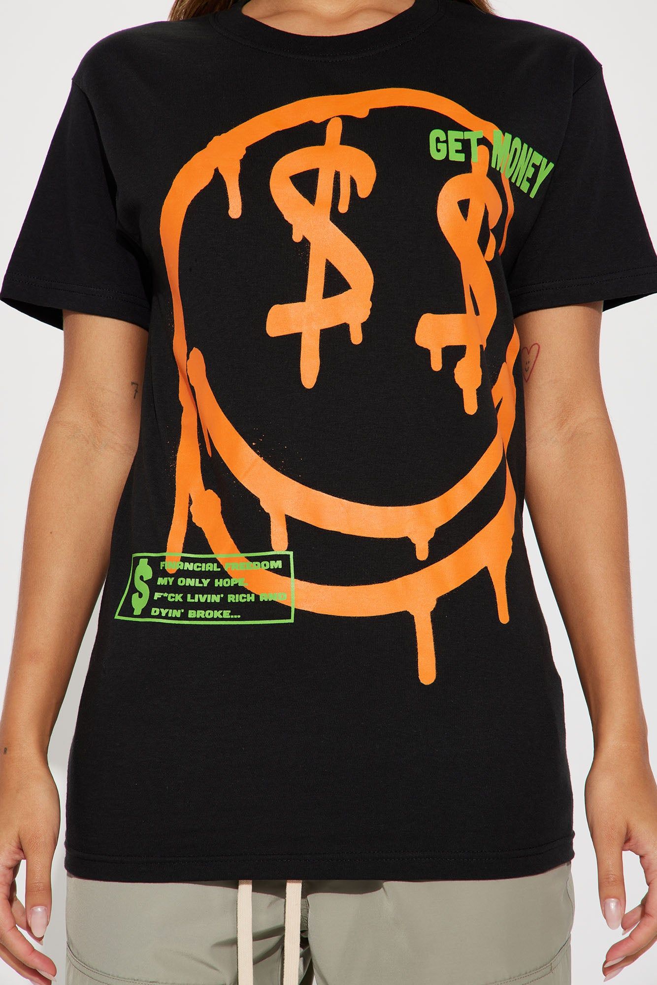 Get Money Smiley Face Tshirt - Black sold by Fashion Nova product image thumbnail 3