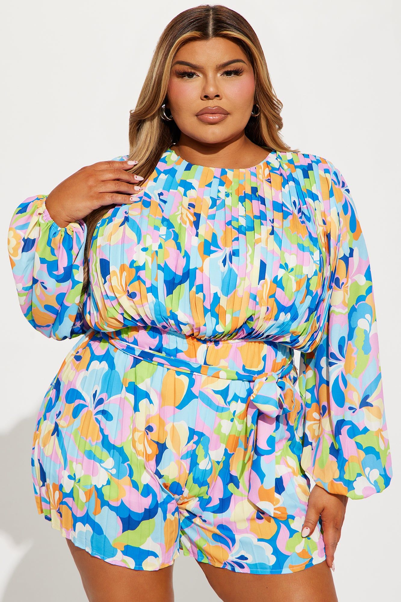 Saturday Brunch Romper - Blue/combo sold by Fashion Nova product image thumbnail 5