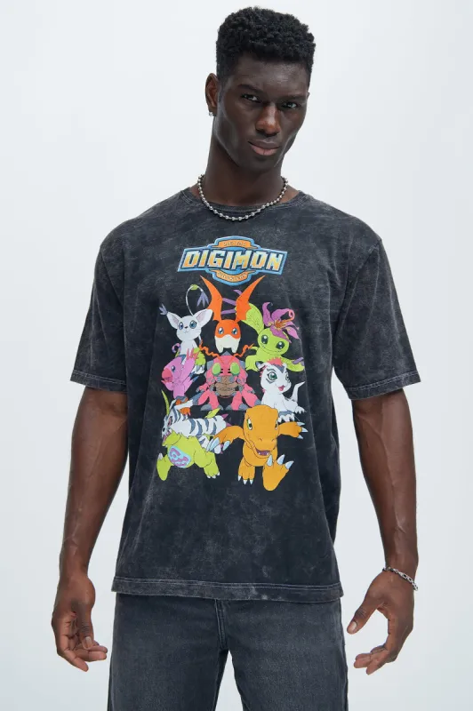 Digimon Short Sleeve Tee - Black sold by Fashion Nova