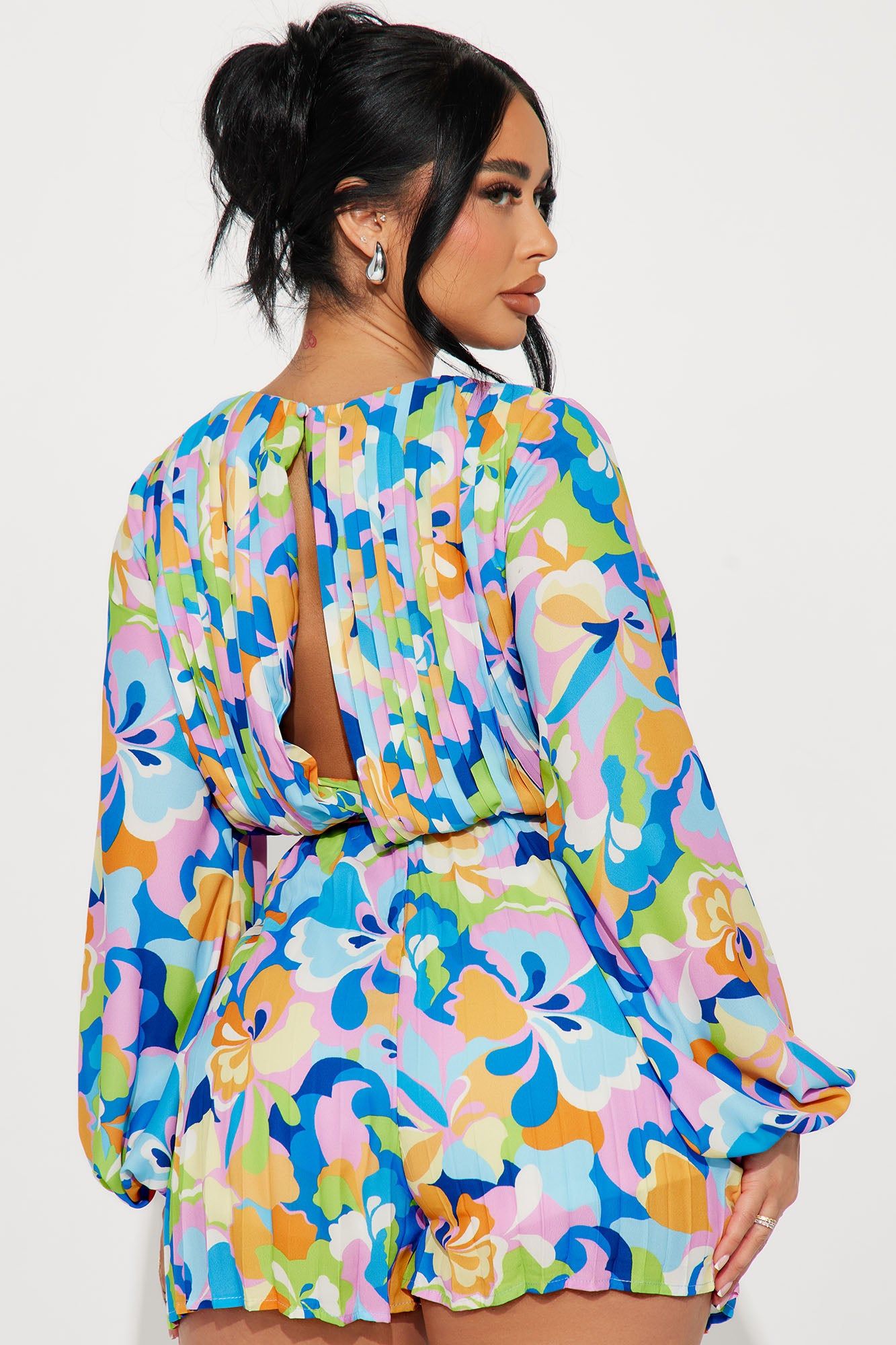 Saturday Brunch Romper - Blue/combo sold by Fashion Nova product image thumbnail 3