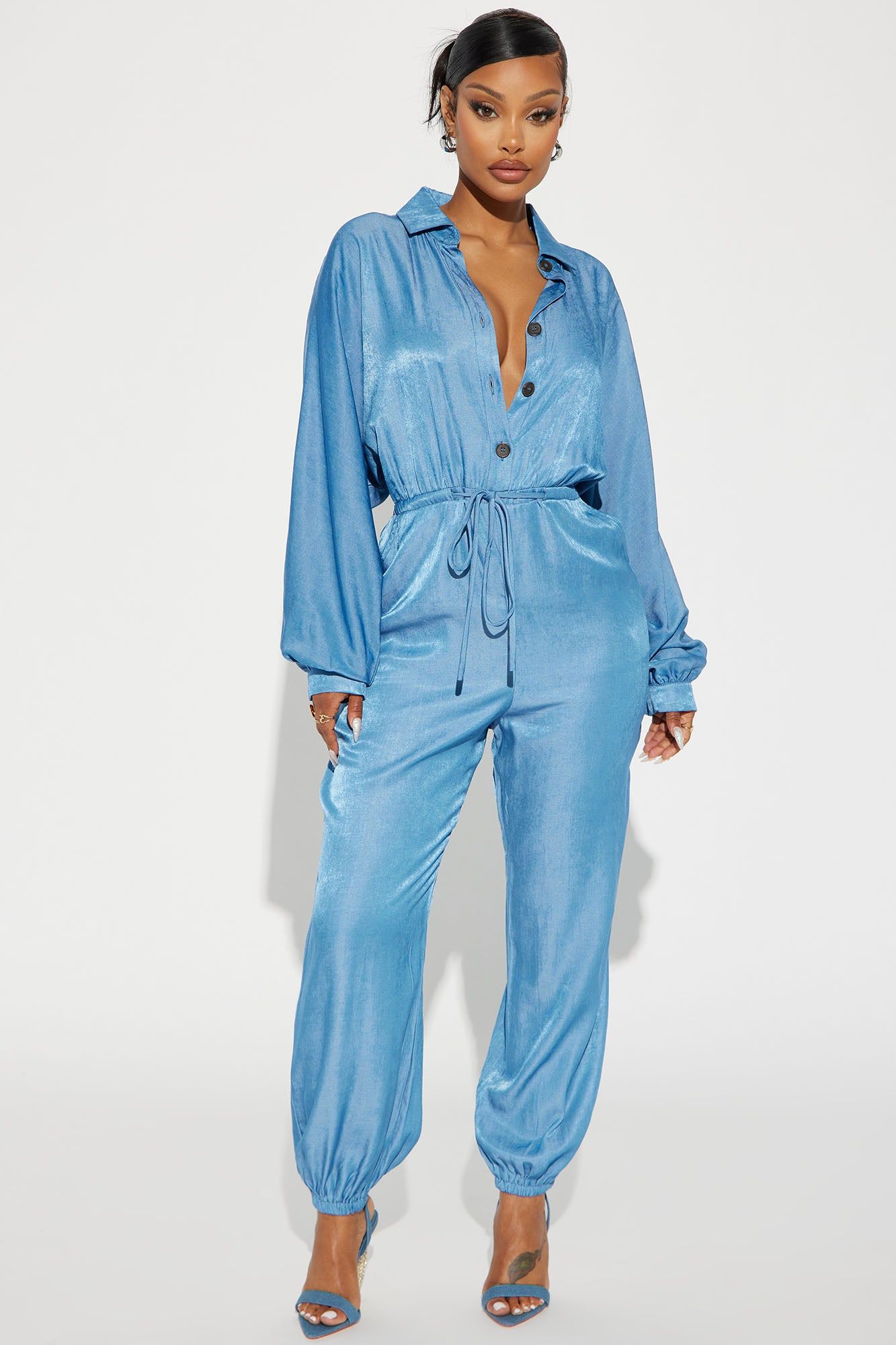 See You There Jumpsuit - Blue sold by Fashion Nova