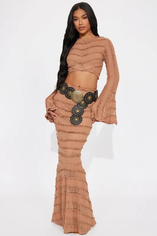 Nobody Like Me Lace Skirt Set - Mocha sold by Fashion Nova