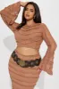 Nobody Like Me Lace Skirt Set - Mocha sold by Fashion Nova