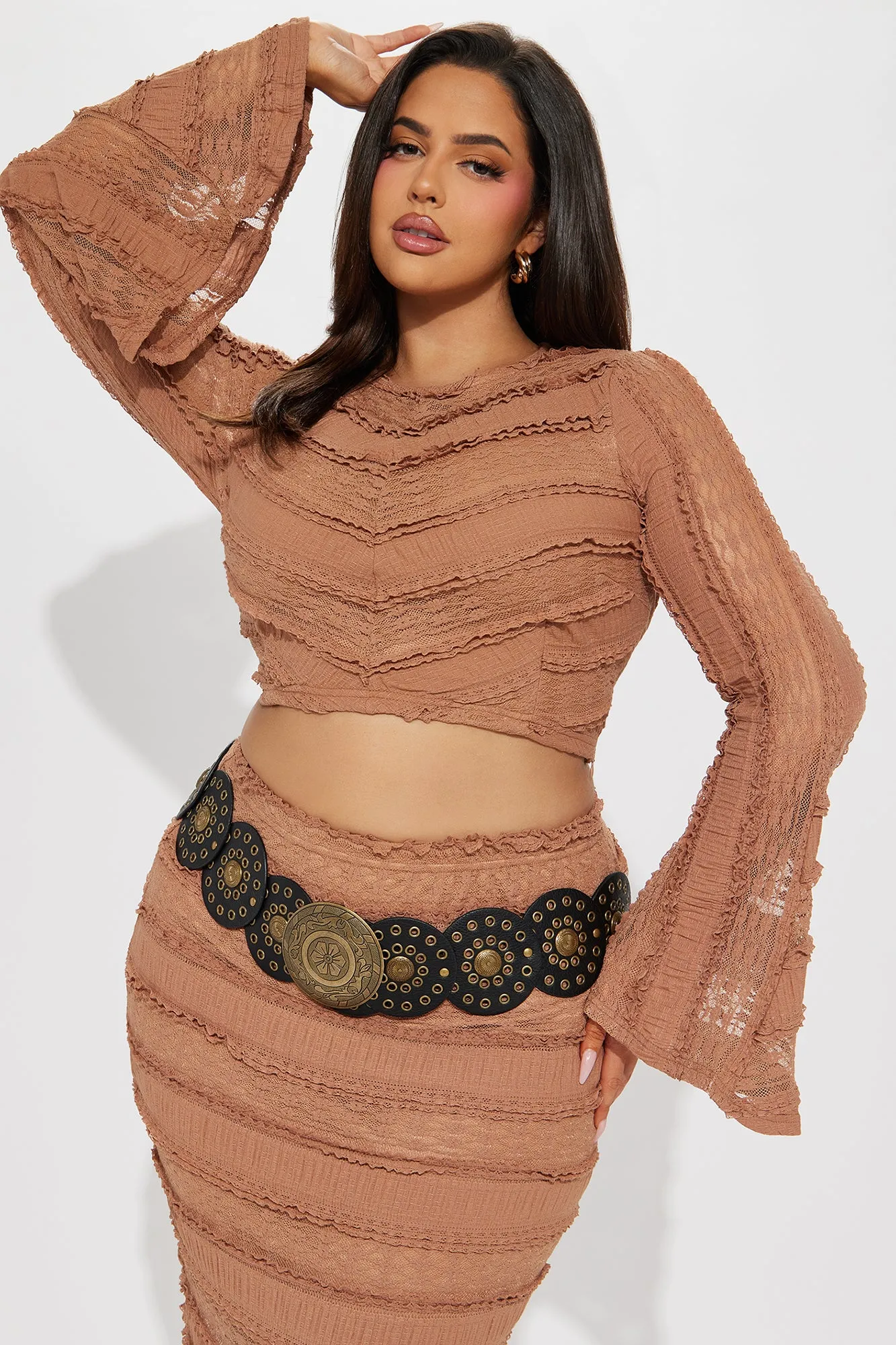 Nobody Like Me Lace Skirt Set - Mocha sold by Fashion Nova product image thumbnail 5