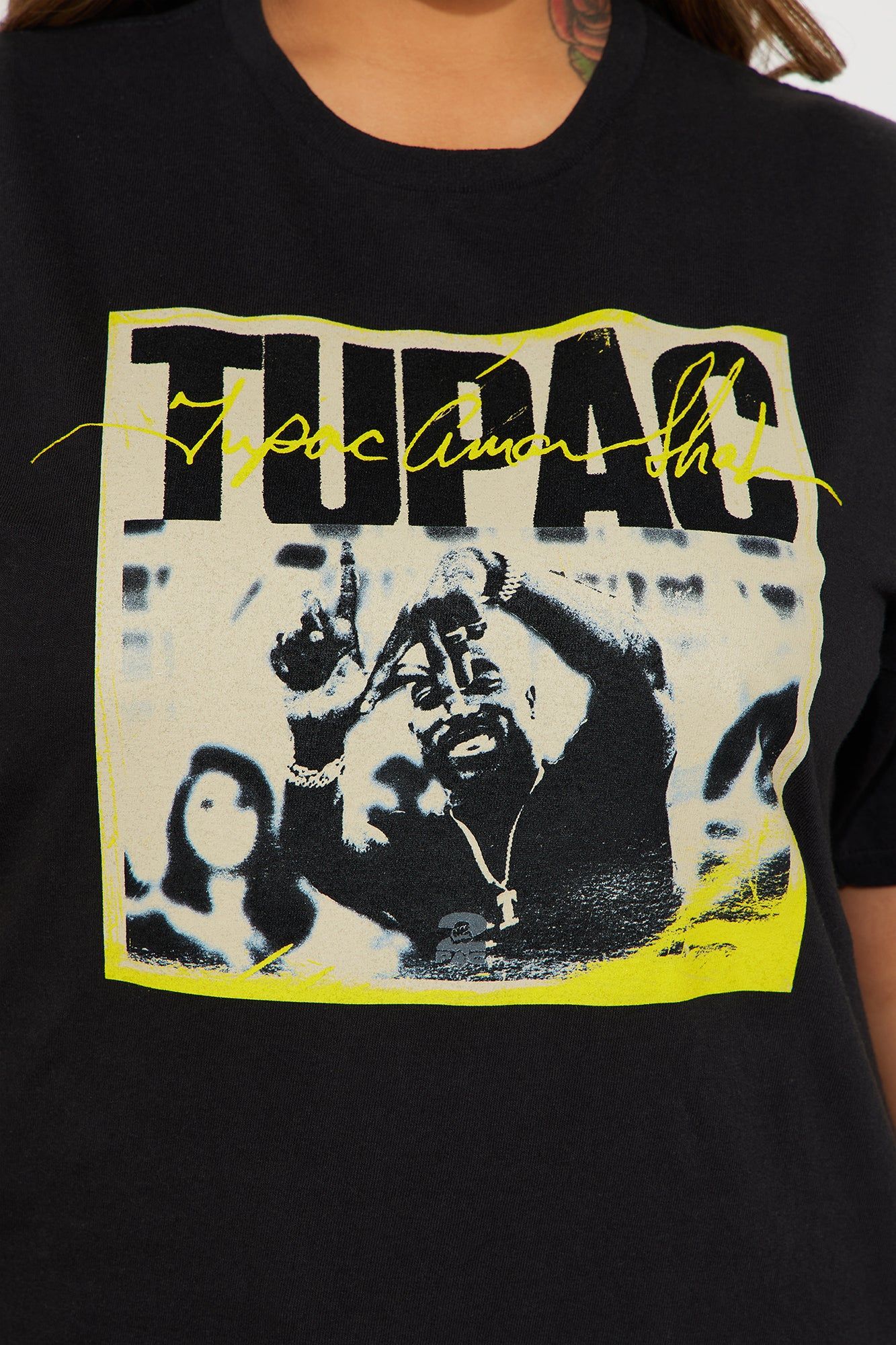 Tupac West Coast Washed Tee - Black Wash sold by Fashion Nova product image thumbnail 5
