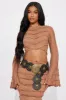 Nobody Like Me Lace Skirt Set - Mocha sold by Fashion Nova
