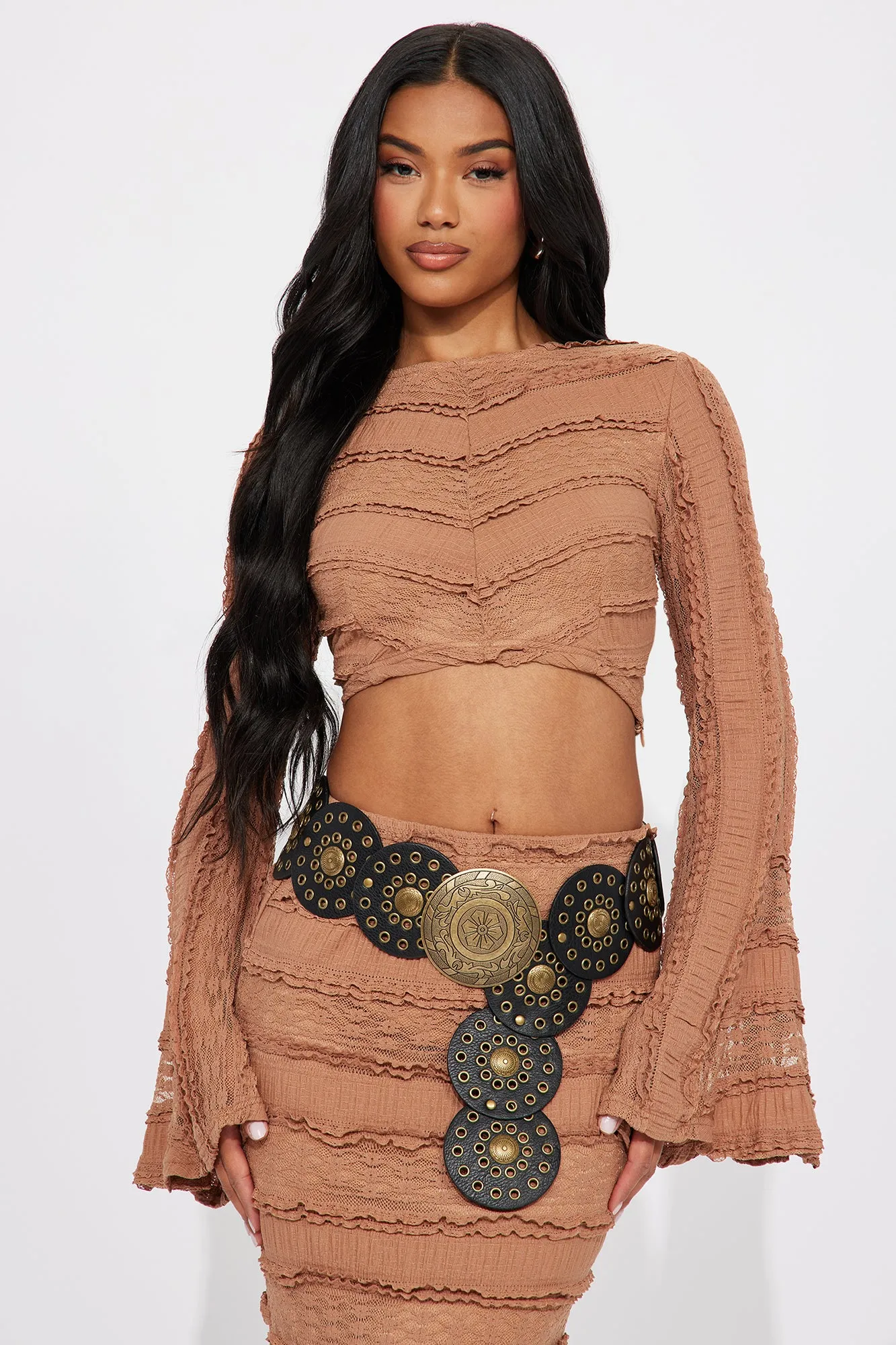 Nobody Like Me Lace Skirt Set - Mocha sold by Fashion Nova product image thumbnail 2