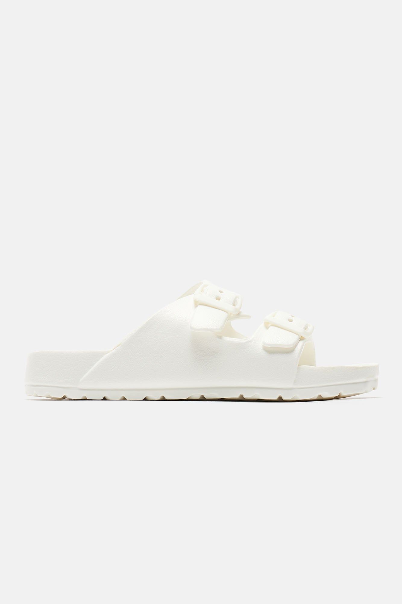 Keeping Things Casual Slides - White sold by Fashion Nova product image thumbnail 5