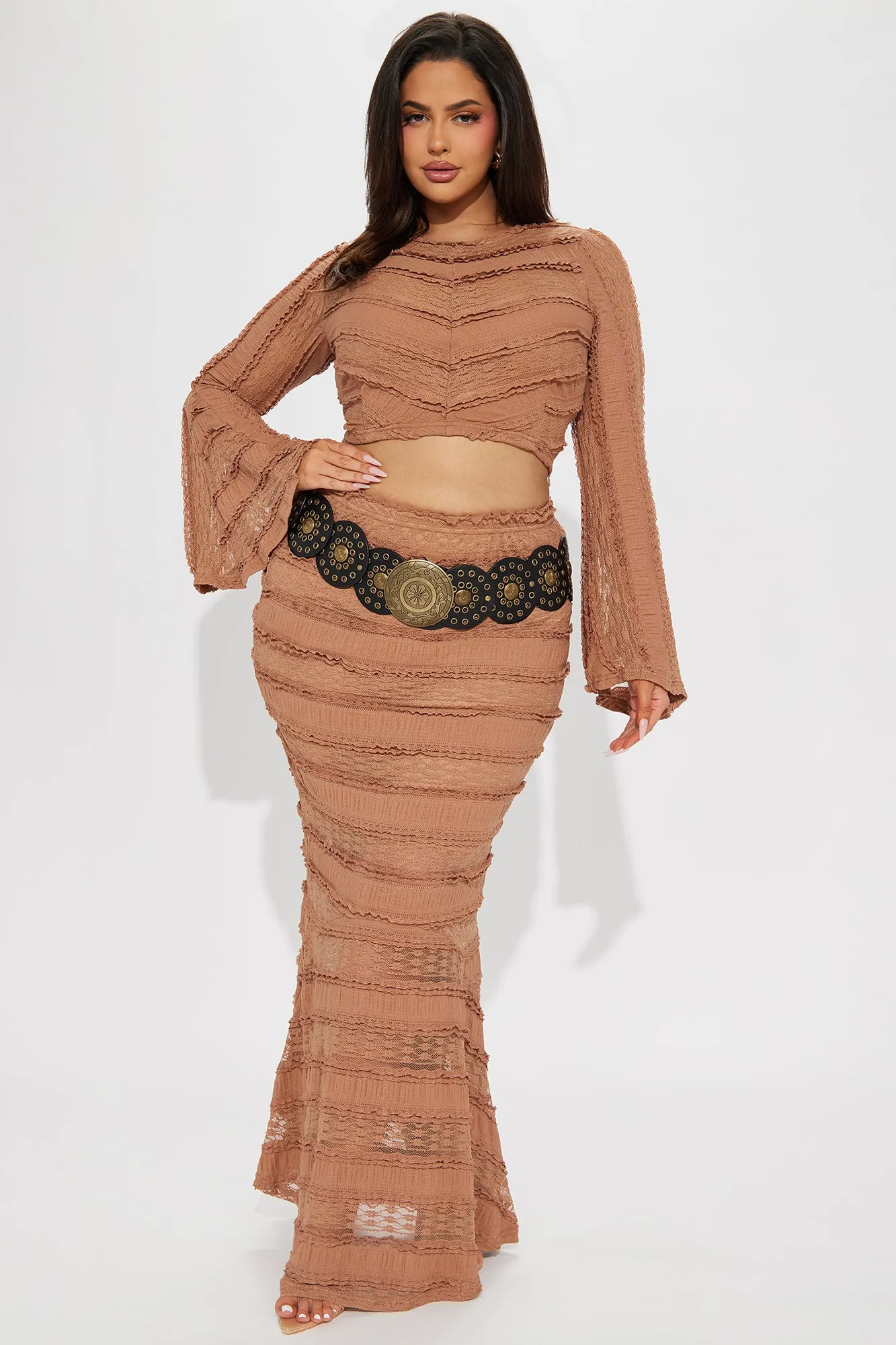Nobody Like Me Lace Skirt Set - Mocha sold by Fashion Nova product image thumbnail 4