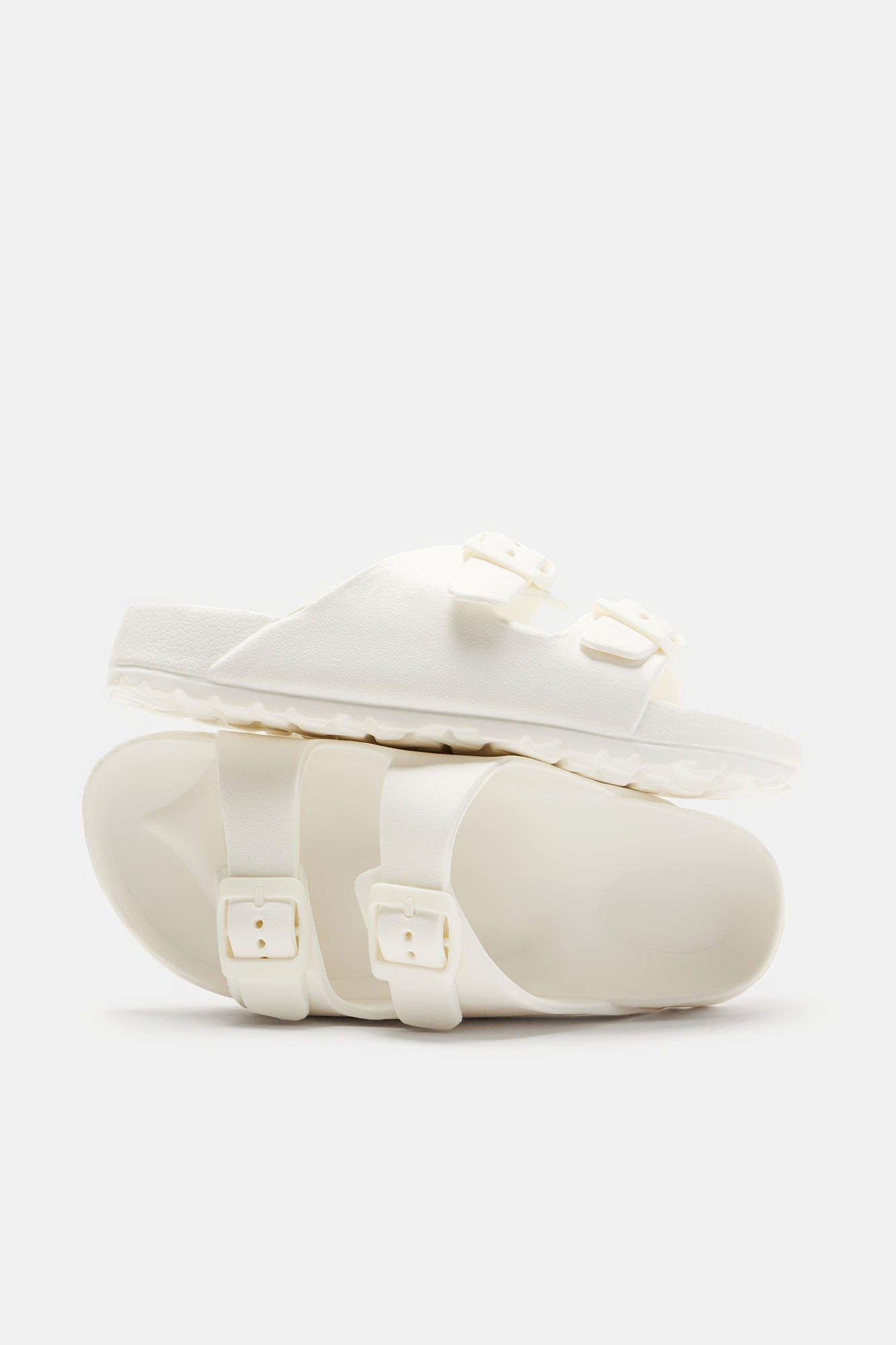 Keeping Things Casual Slides - White sold by Fashion Nova product image thumbnail 2