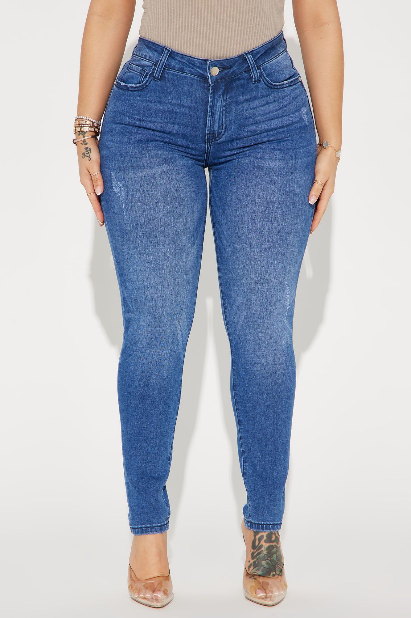 Not Going To Settle Stretch Skinny Jeans - Medium Wash sold by Fashion Nova product image thumbnail 2