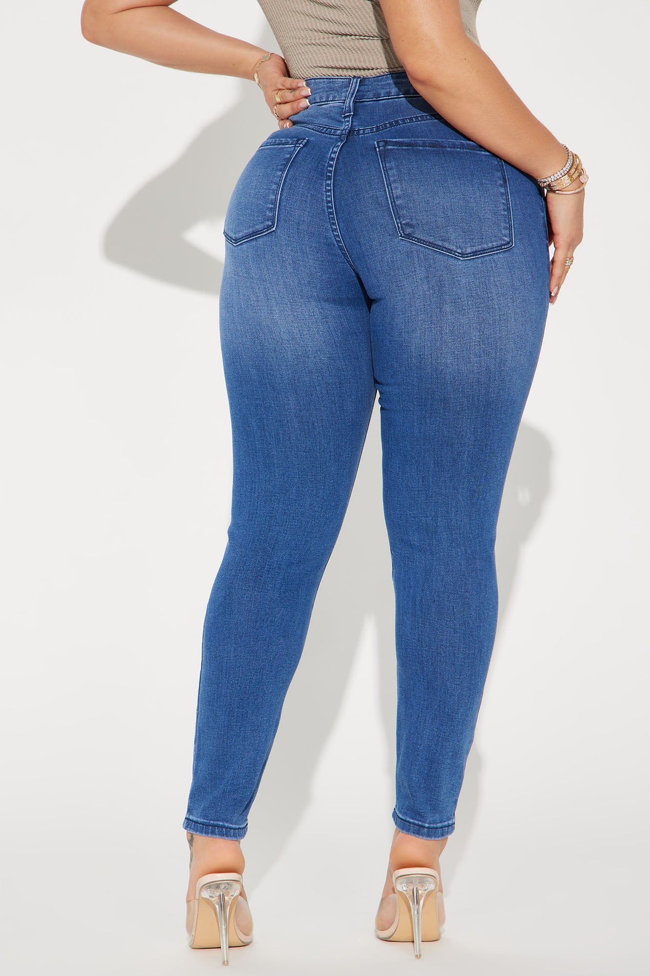 Not Going To Settle Stretch Skinny Jeans - Medium Wash sold by Fashion Nova product image thumbnail 3