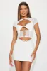 Alexa Mesh Mini Dress - White sold by Fashion Nova