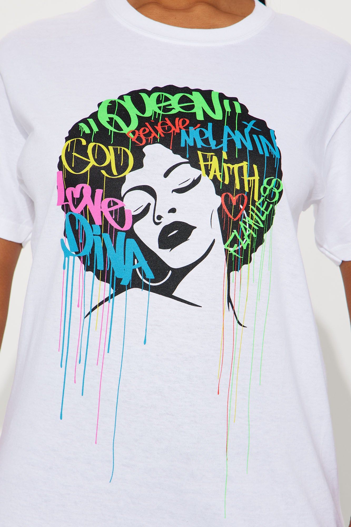 Queen Vibes Graphic Tshirt - White sold by Fashion Nova product image thumbnail 3