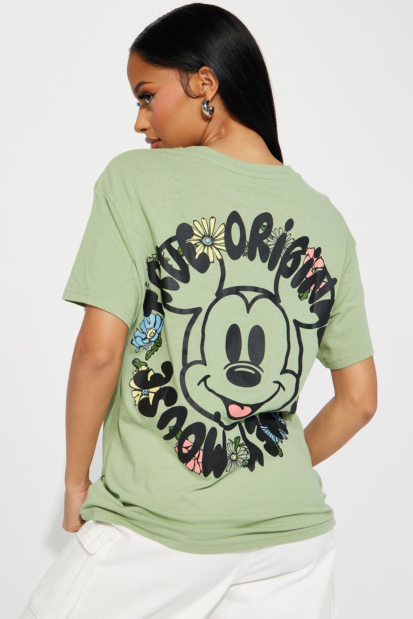 Original Mickey Mouse Graphic Tshirt - Sage sold by Fashion Nova