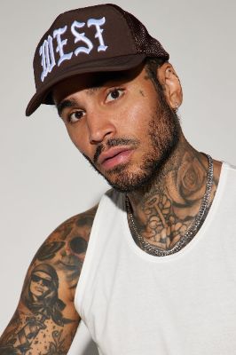 West Side Trucker Hat - Dark Brown sold by Fashion Nova
