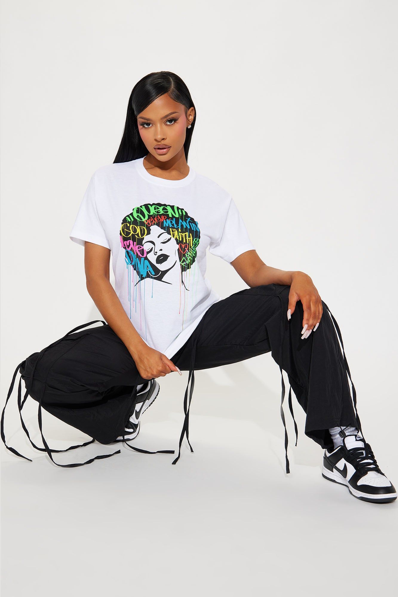Queen Vibes Graphic Tshirt - White sold by Fashion Nova product image thumbnail 2