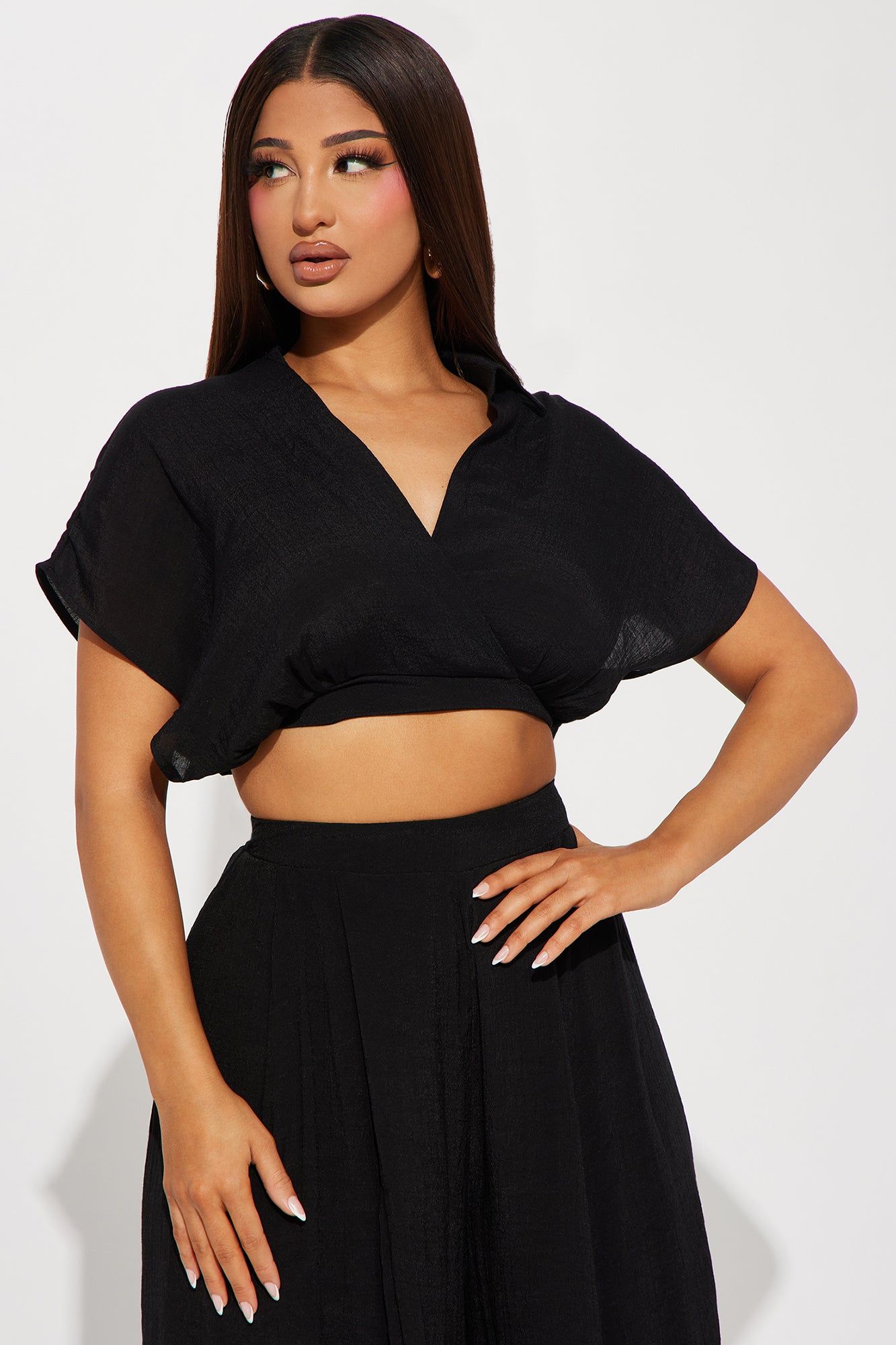 Mea Gauze Pant Set - Black sold by Fashion Nova product image thumbnail 2