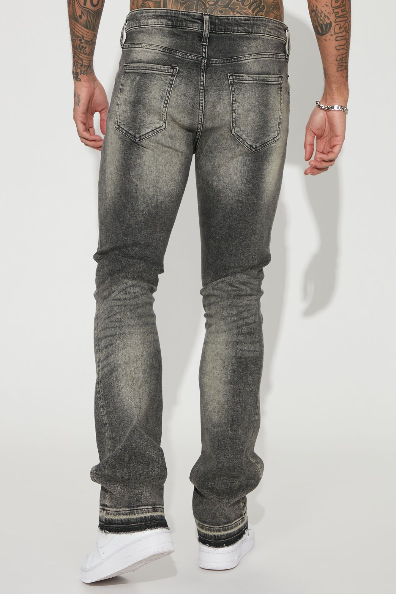 New Start Stacked Skinny Flare Jeans - Grey sold by Fashion Nova product image thumbnail 5