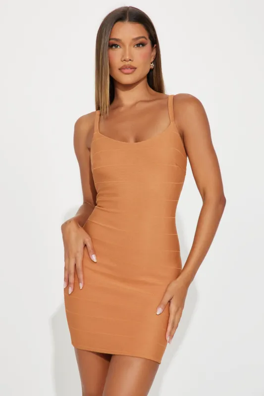 Bailey Bandage Mini Dress - Copper sold by Fashion Nova