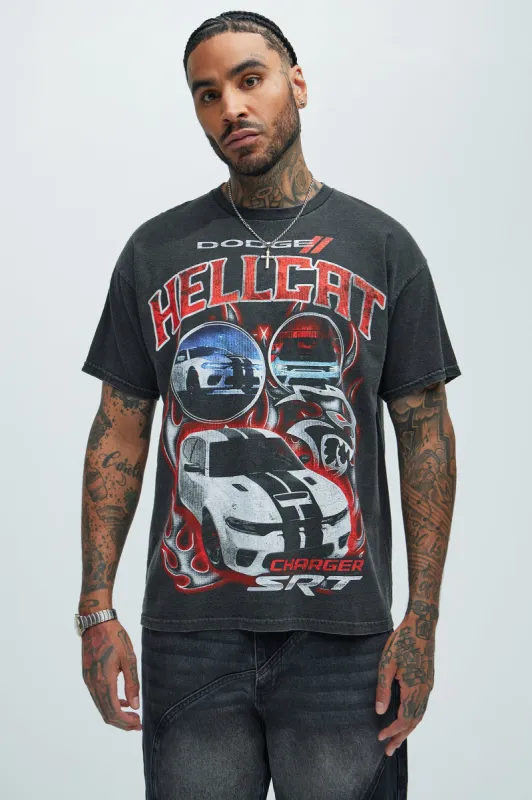 Dodge Hellcat Charger Short Sleeve Tee - Black sold by Fashion Nova