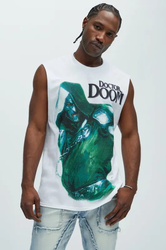 Doctor Doom Sleeveless Tee - White sold by Fashion Nova