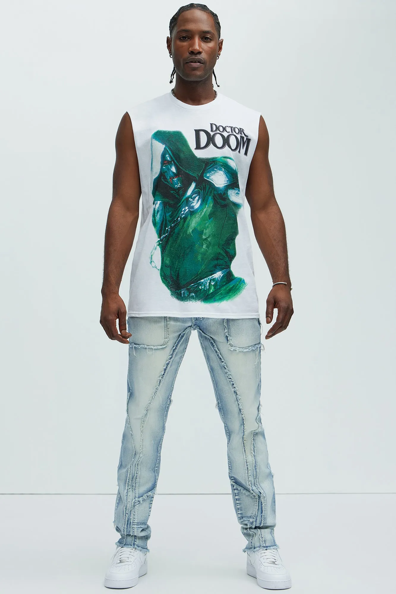Doctor Doom Sleeveless Tee - White sold by Fashion Nova product image thumbnail 3