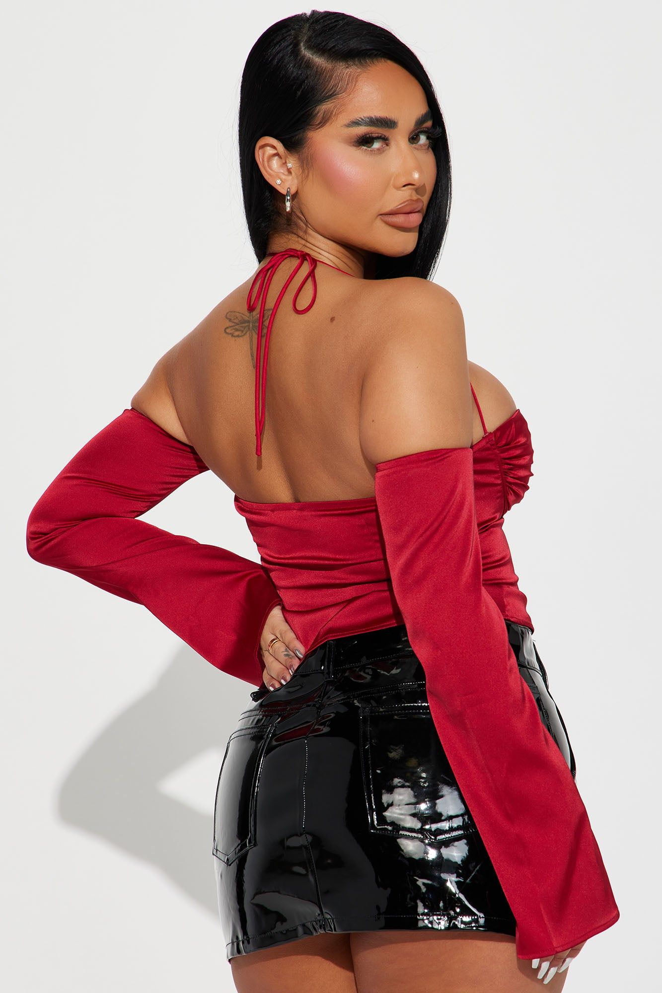 She's All That Satin Blouse Top - Red sold by Fashion Nova product image thumbnail 3