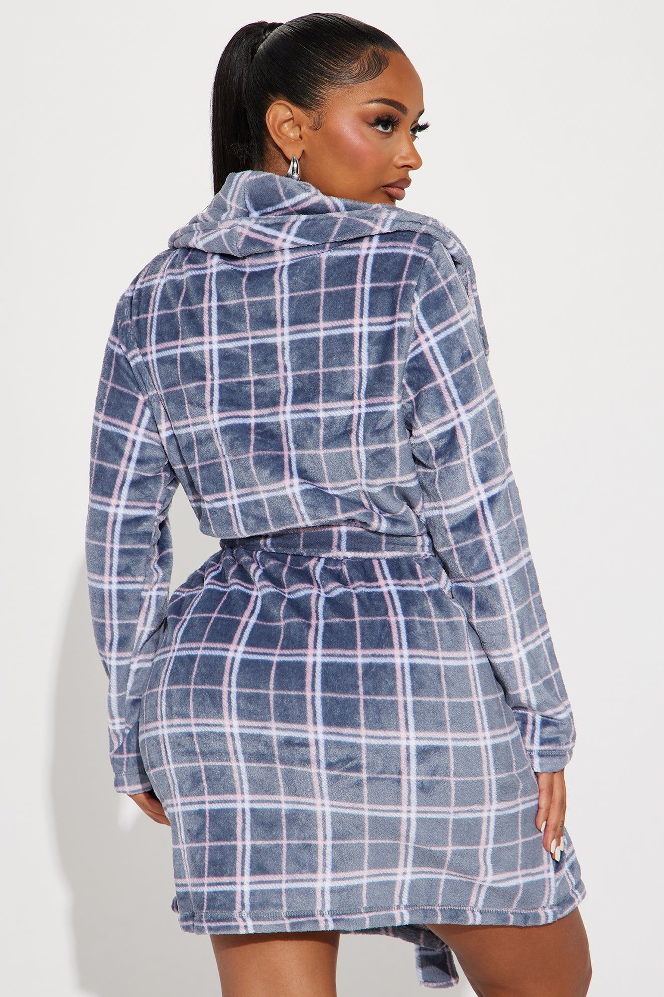 Chilly Mornings PJ Robe - Blue/combo sold by Fashion Nova product image thumbnail 3