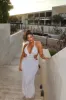 Easy Breezy Crochet Maxi Dress - White sold by Fashion Nova