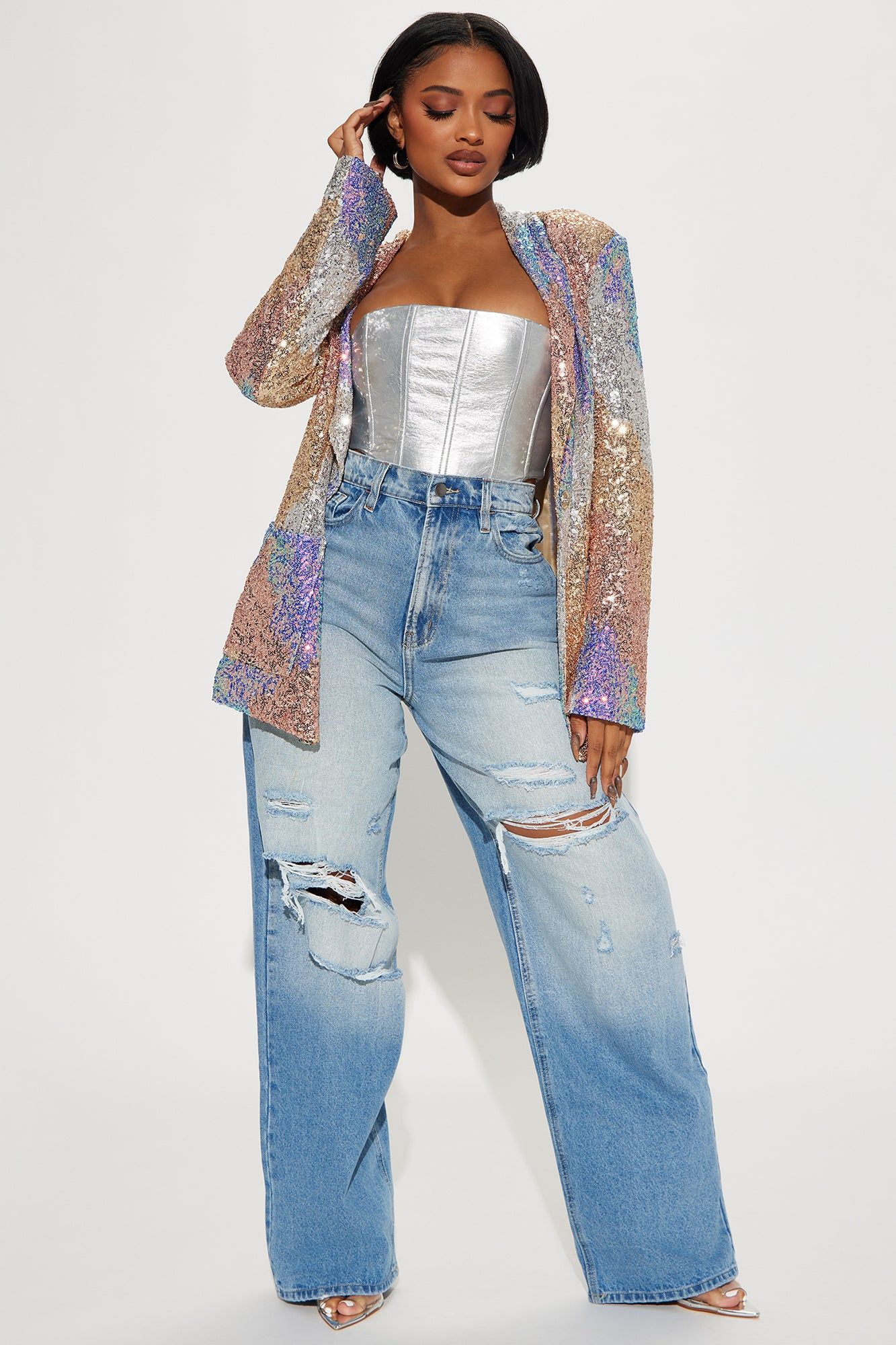 Office Party Sequin Blazer - Multi Color sold by Fashion Nova product image thumbnail 2