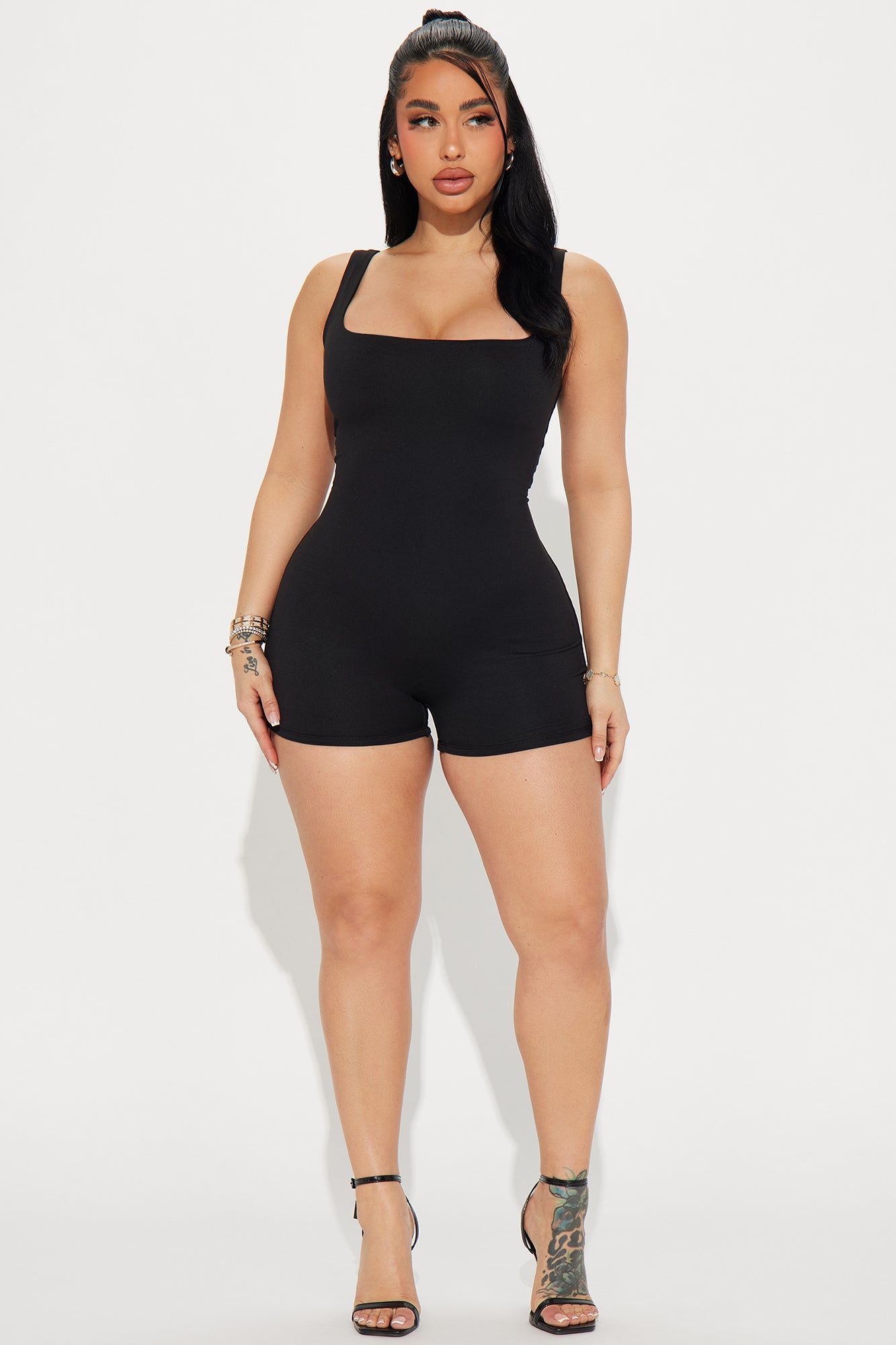Shania Double Lined Romper - Black sold by Fashion Nova product image thumbnail 2