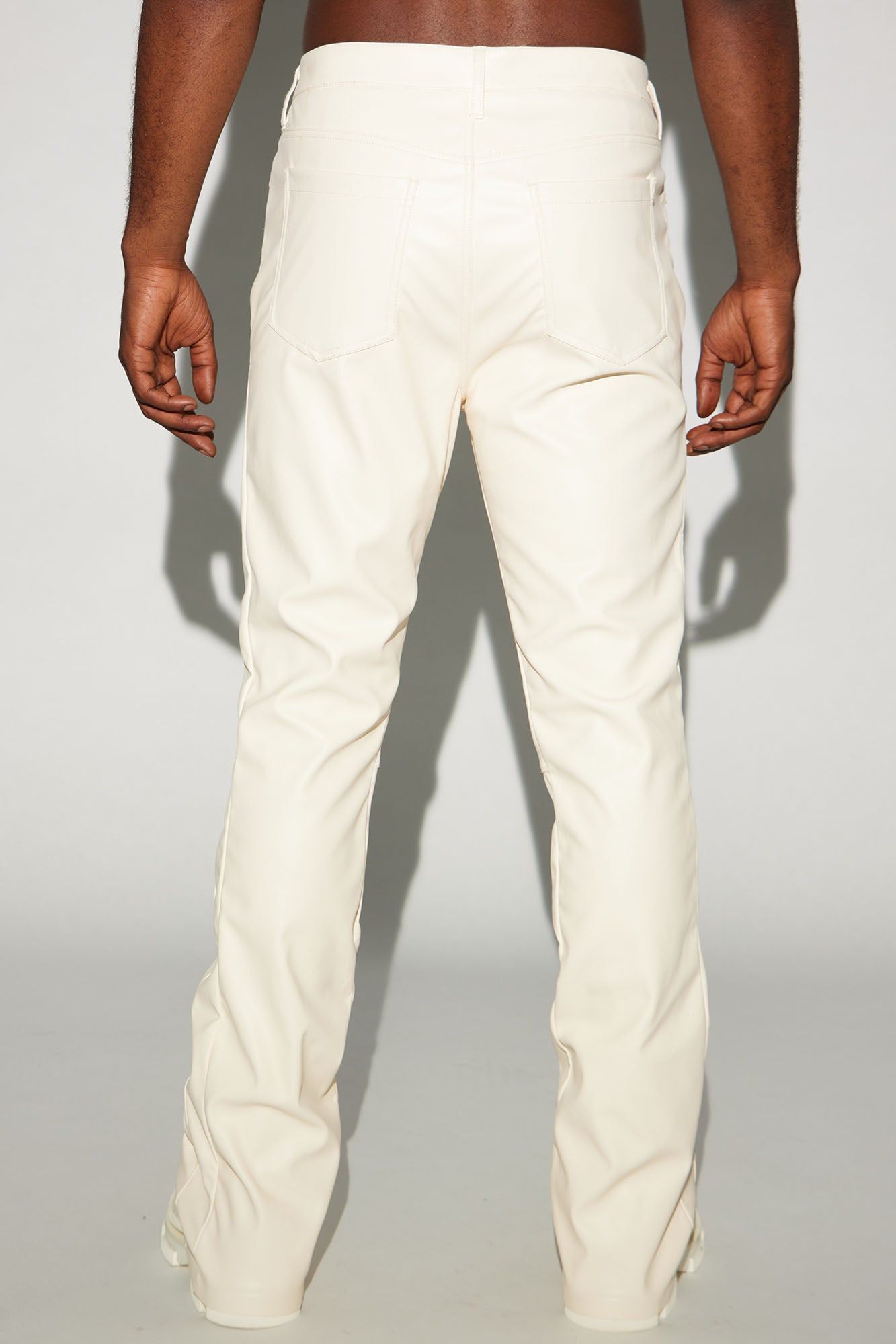 Upscale Faux Leather Flare Pants - Cream sold by Fashion Nova product image thumbnail 5