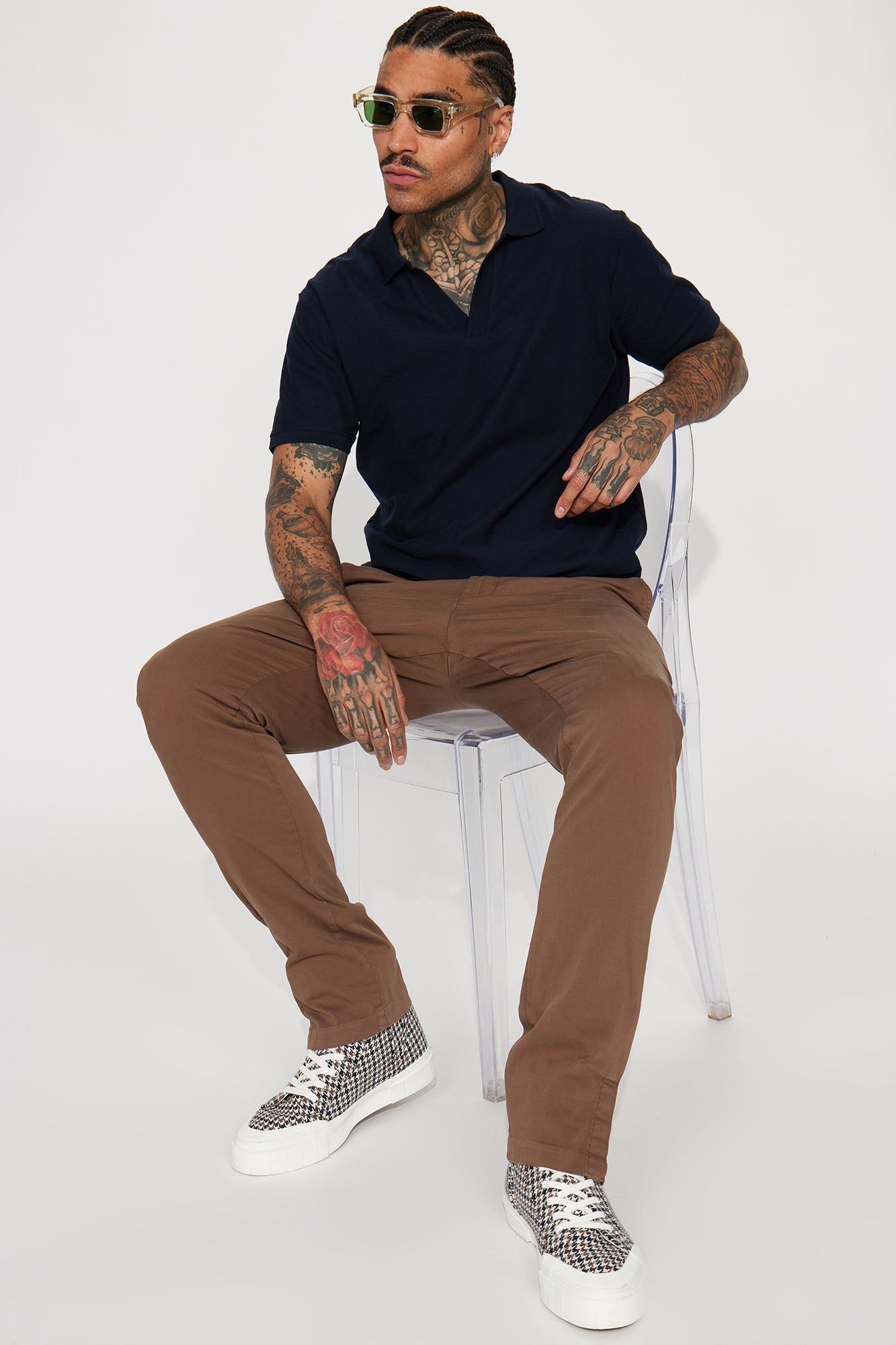 Papi Short Sleeve Polo - Navy sold by Fashion Nova product image thumbnail 3