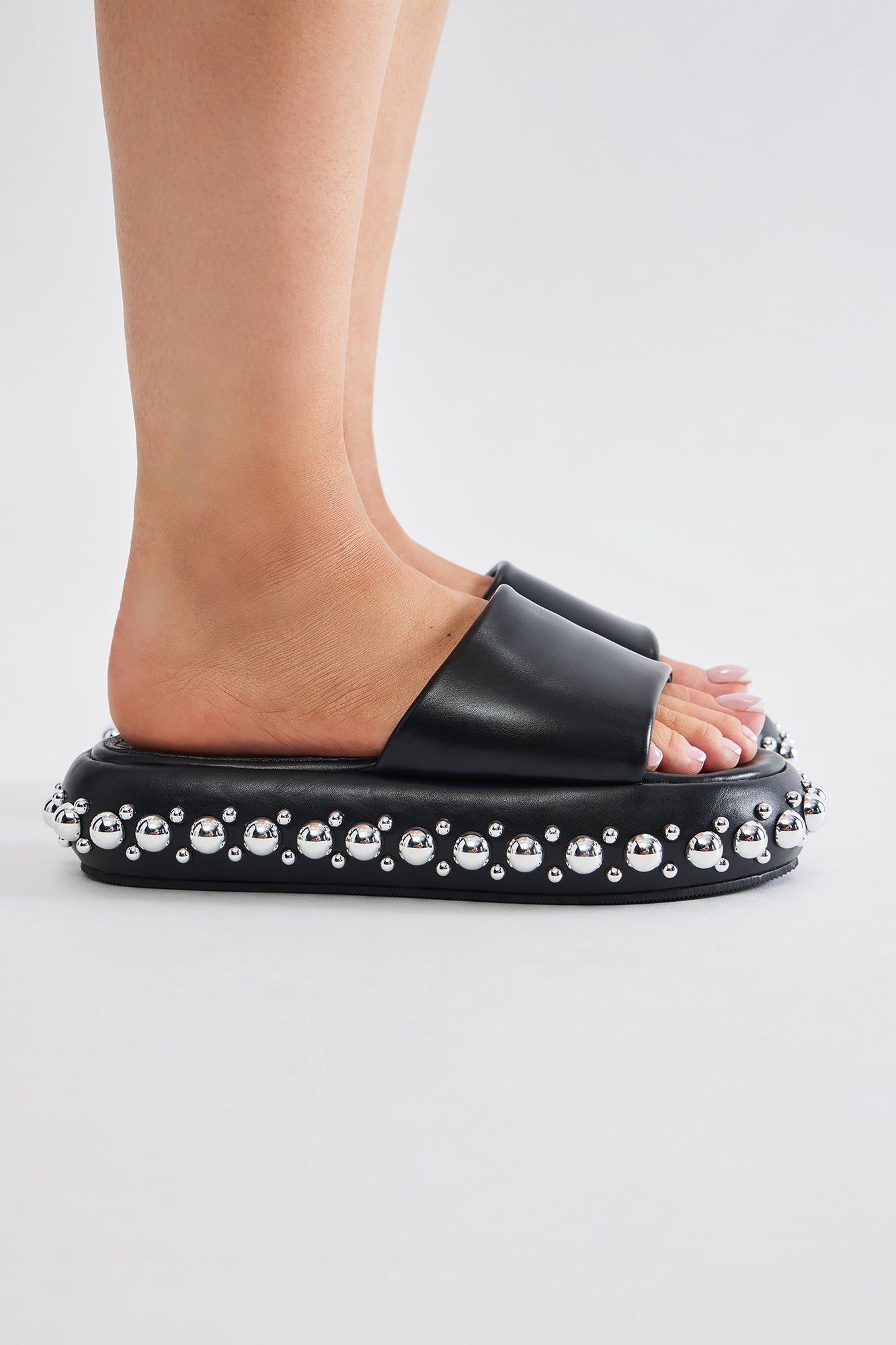 That's All I Got Studded Slides - Black sold by Fashion Nova product image thumbnail 4