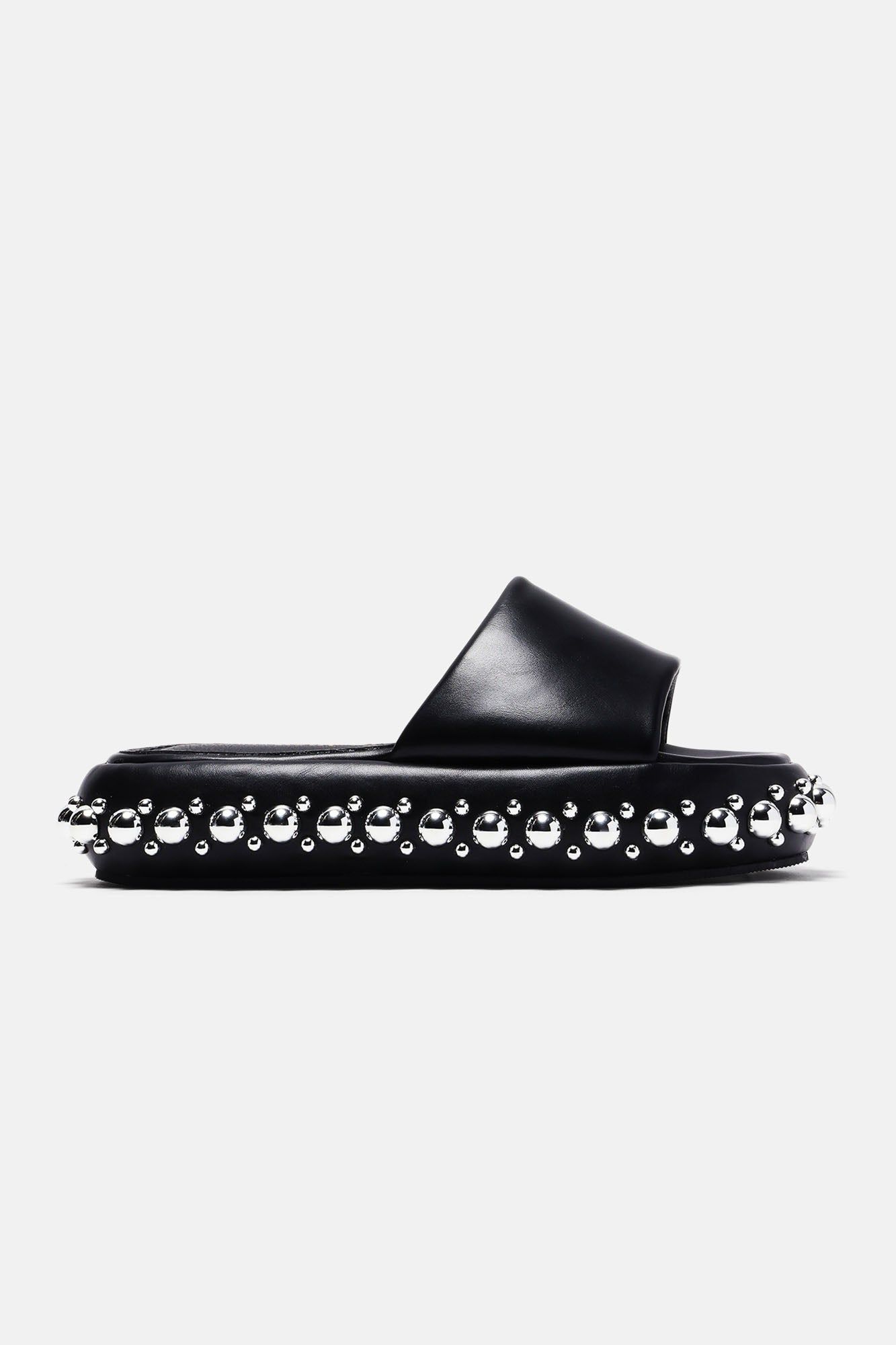 That's All I Got Studded Slides - Black sold by Fashion Nova