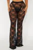 Alicia Lace Cover Up Flared Pants - Black sold by Fashion Nova