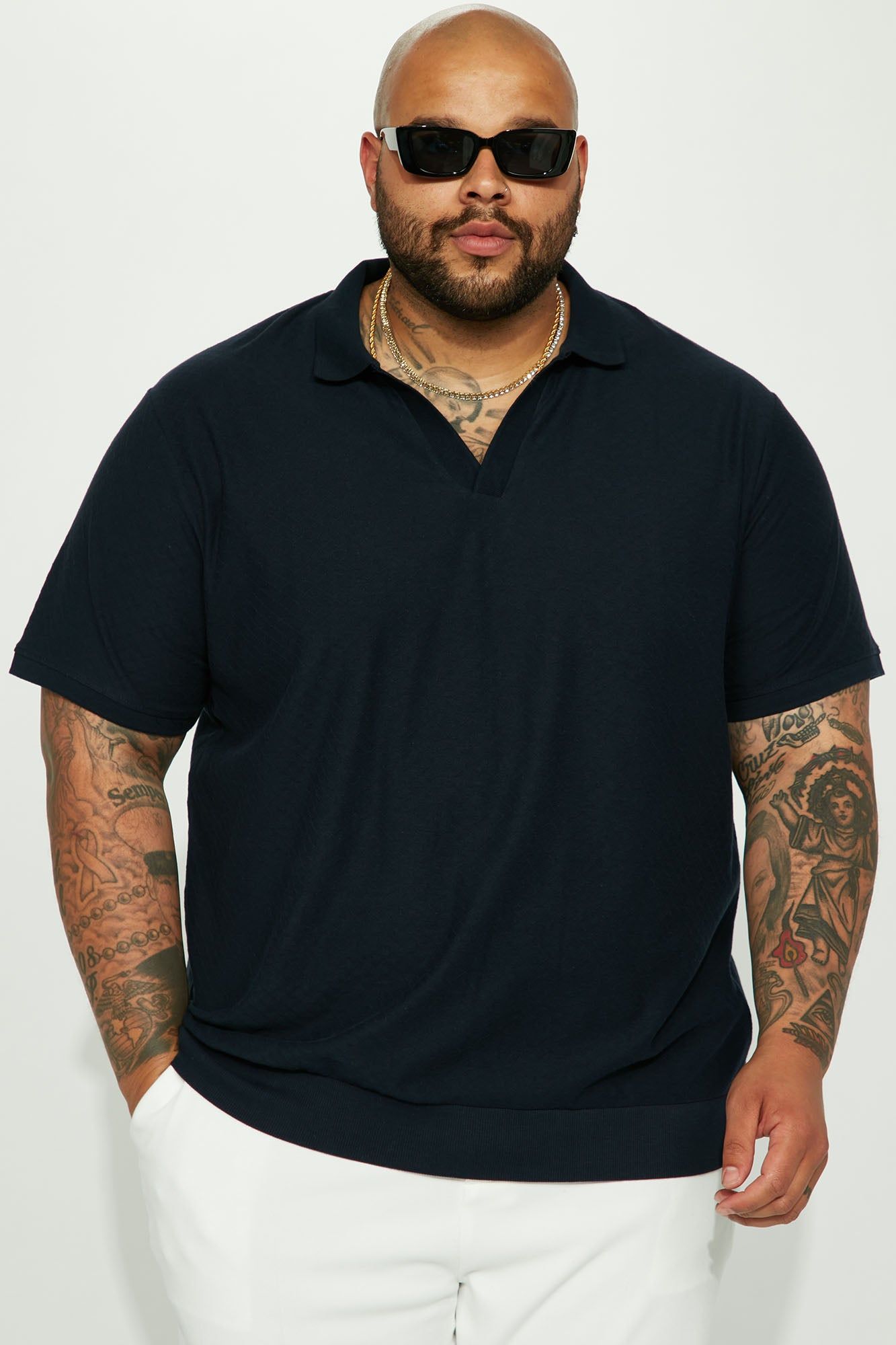 Papi Short Sleeve Polo - Navy sold by Fashion Nova product image thumbnail 2