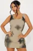 Burnout Sweater Micro Mini Dress - Olive sold by Fashion Nova