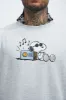 Peanuts Snoopy Records Crewneck Sweater - Heather Grey sold by Fashion Nova