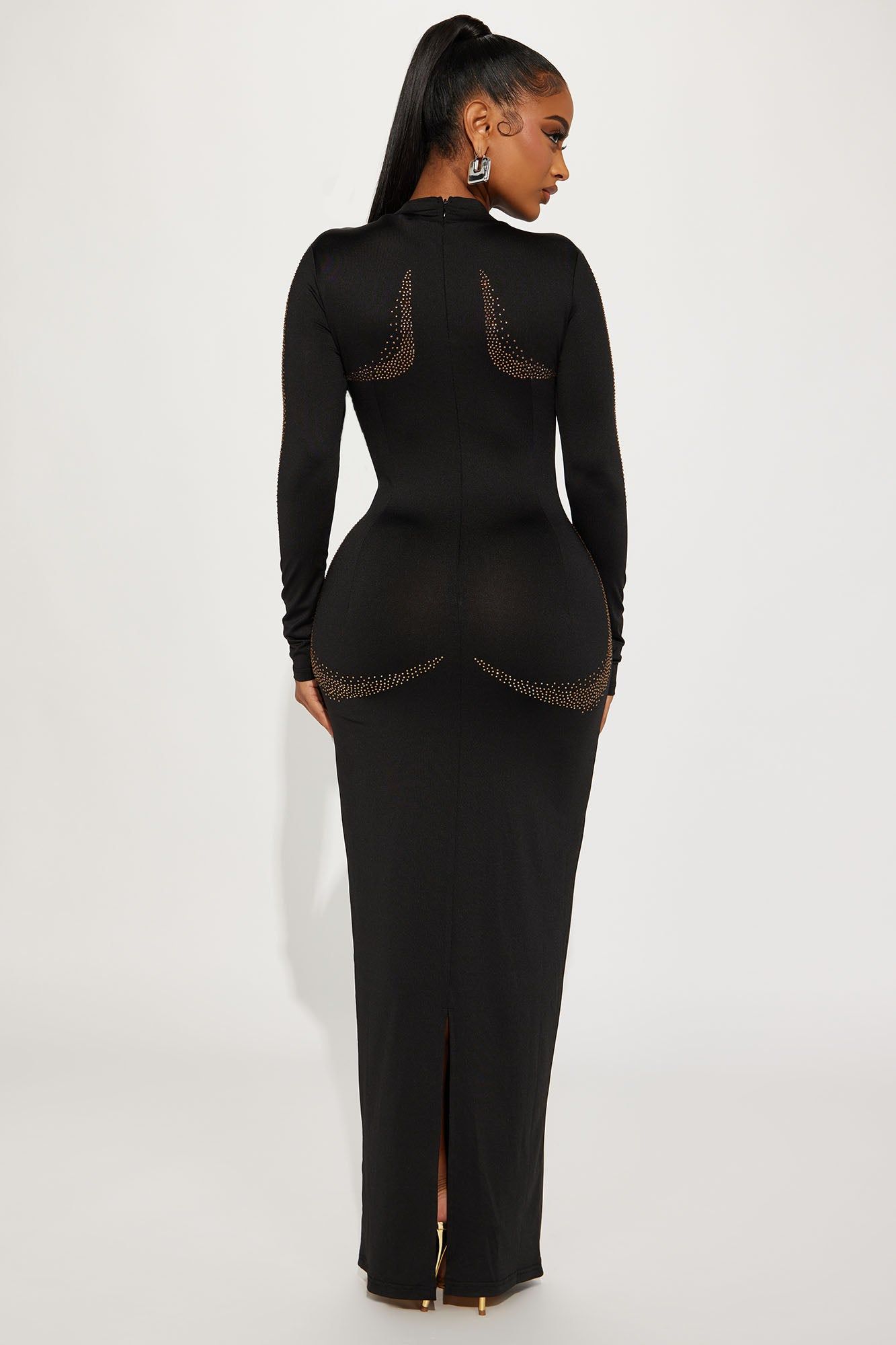 Tempting Embellished Maxi Dress - Black sold by Fashion Nova product image thumbnail 3