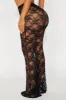 Alicia Lace Cover Up Flared Pants - Black sold by Fashion Nova