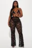 Alicia Lace Cover Up Flared Pants - Black sold by Fashion Nova
