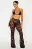 Alicia Lace Cover Up Flared Pants - Black sold by Fashion Nova