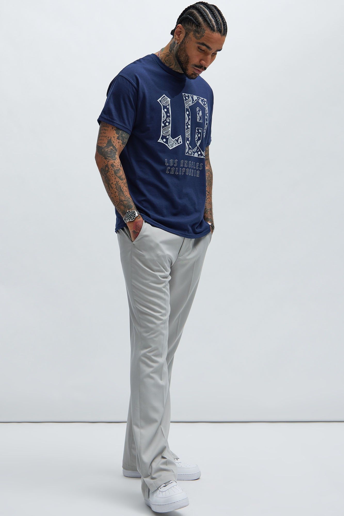 LA Paisley Short Sleeve Tee - Navy sold by Fashion Nova product image thumbnail 2