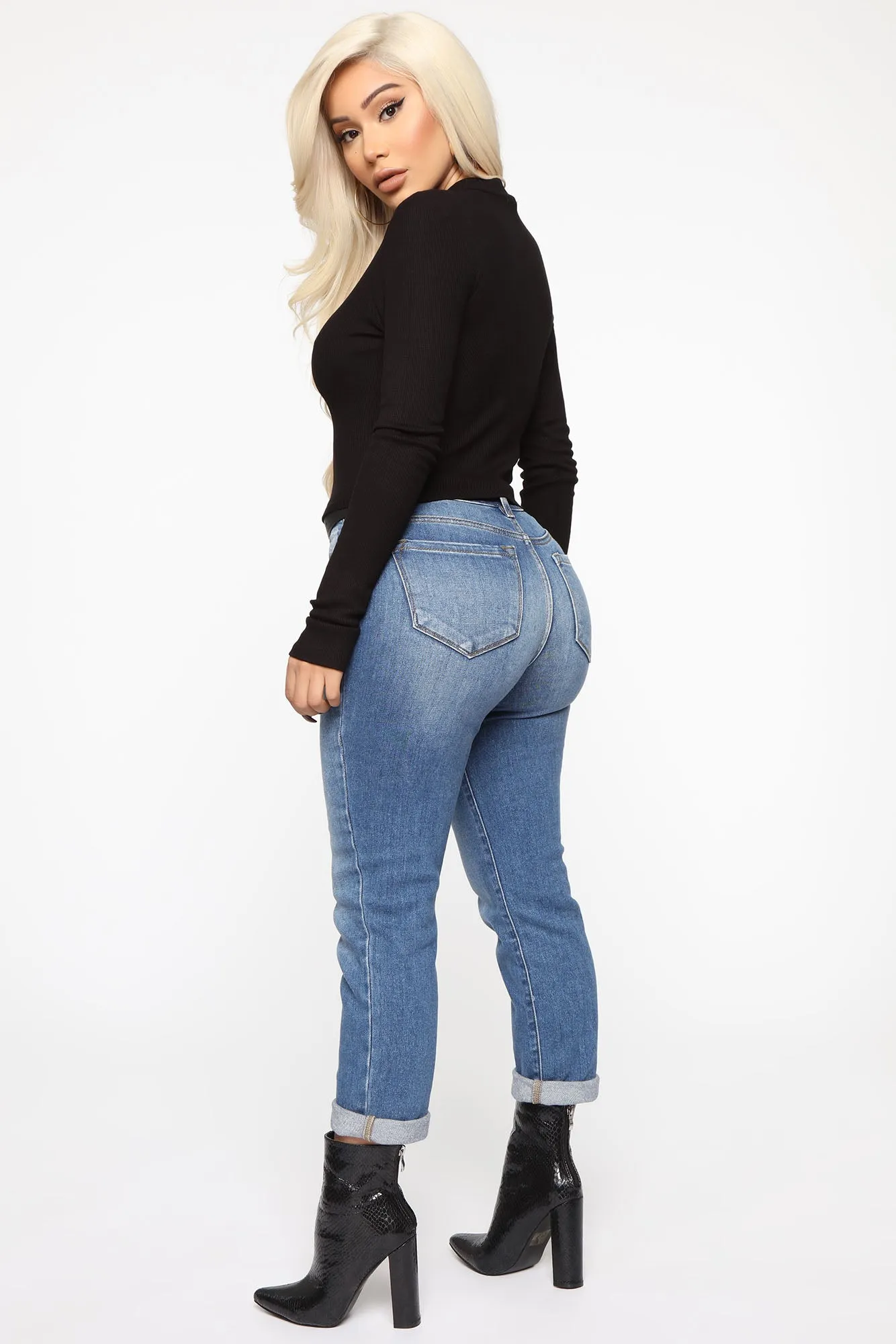 Sincere Mock Neck Long Sleeve Top - Black sold by Fashion Nova product image thumbnail 5