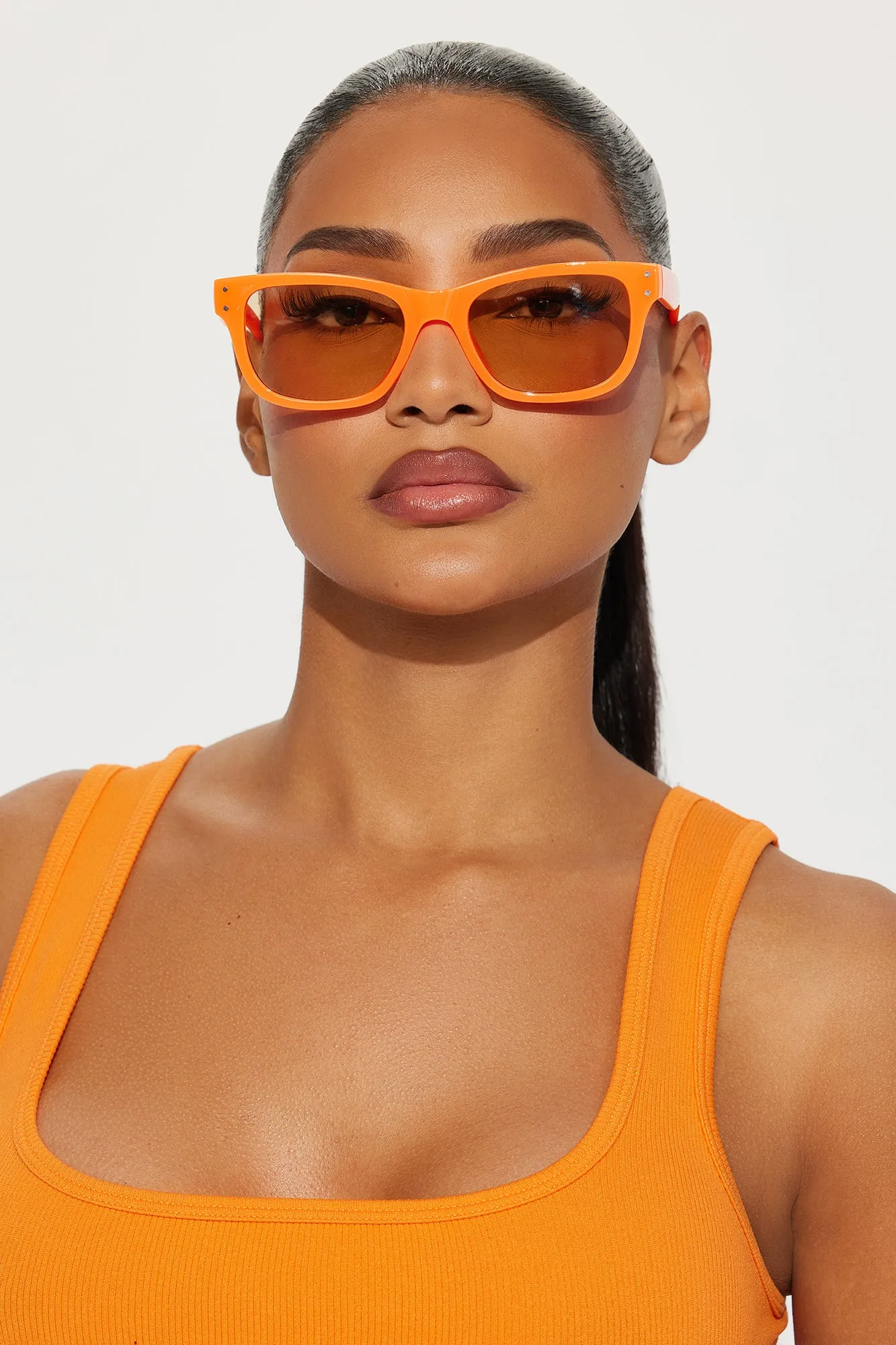 My Cute Lab Partner Sunglasses - Orange sold by Fashion Nova