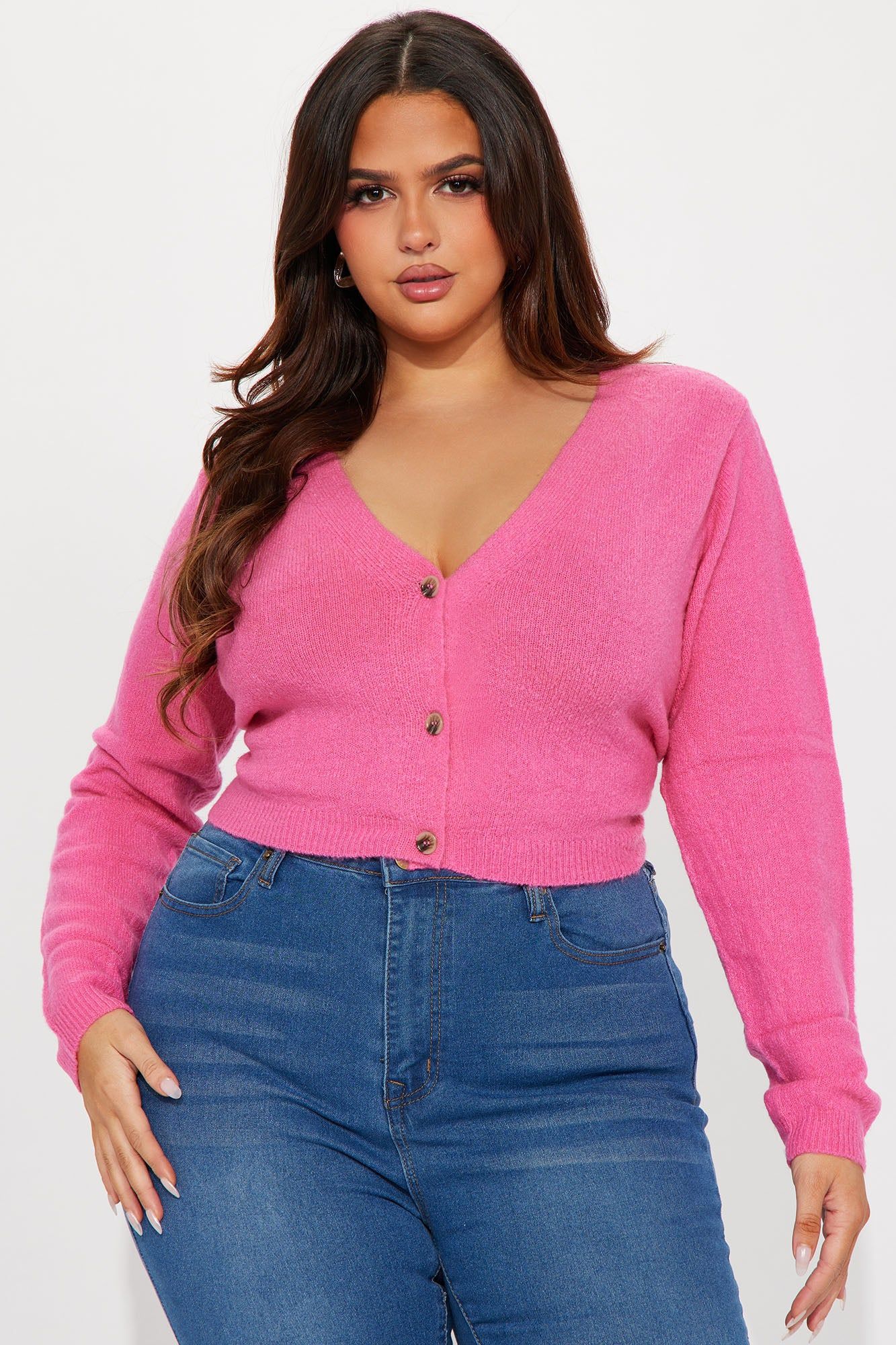 Albyn Cardigan Sweater - Pink sold by Fashion Nova product image thumbnail 4