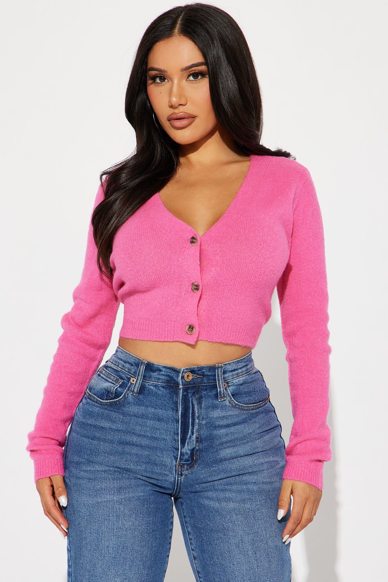 Albyn Cardigan Sweater - Pink sold by Fashion Nova