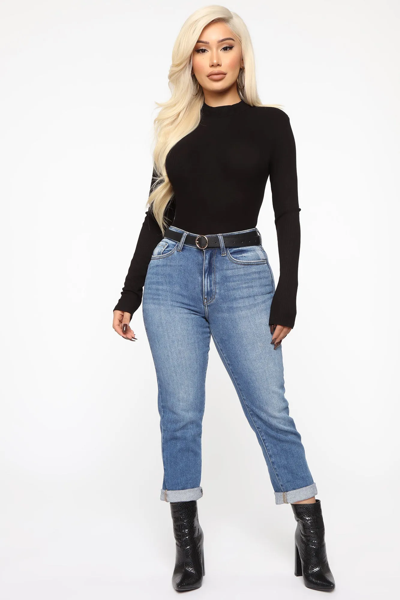 Sincere Mock Neck Long Sleeve Top - Black sold by Fashion Nova product image thumbnail 2